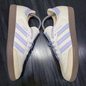 Adidas Samba Women's Size 8 Cream White Violet Tone Sand Strata Sneakers JI2678